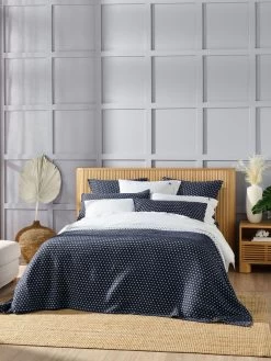 Lexington Authentic Star Navy Coverlet