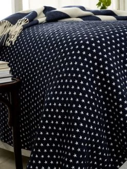 Lexington Authentic Star Navy Blanket