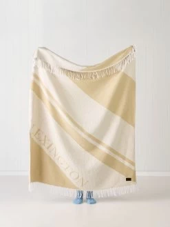Lexington Logo Beige Throw