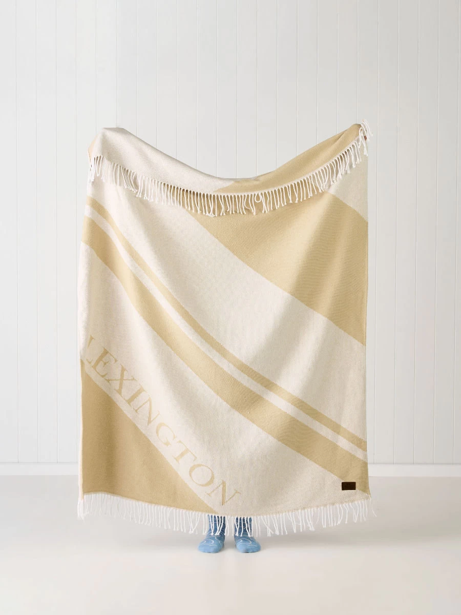Lexington Logo Beige Throw