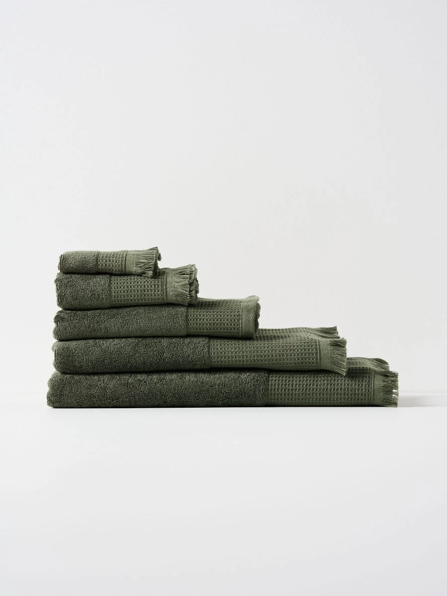 Linen House Aria Pine Cotton/Bamboo Towel Collection