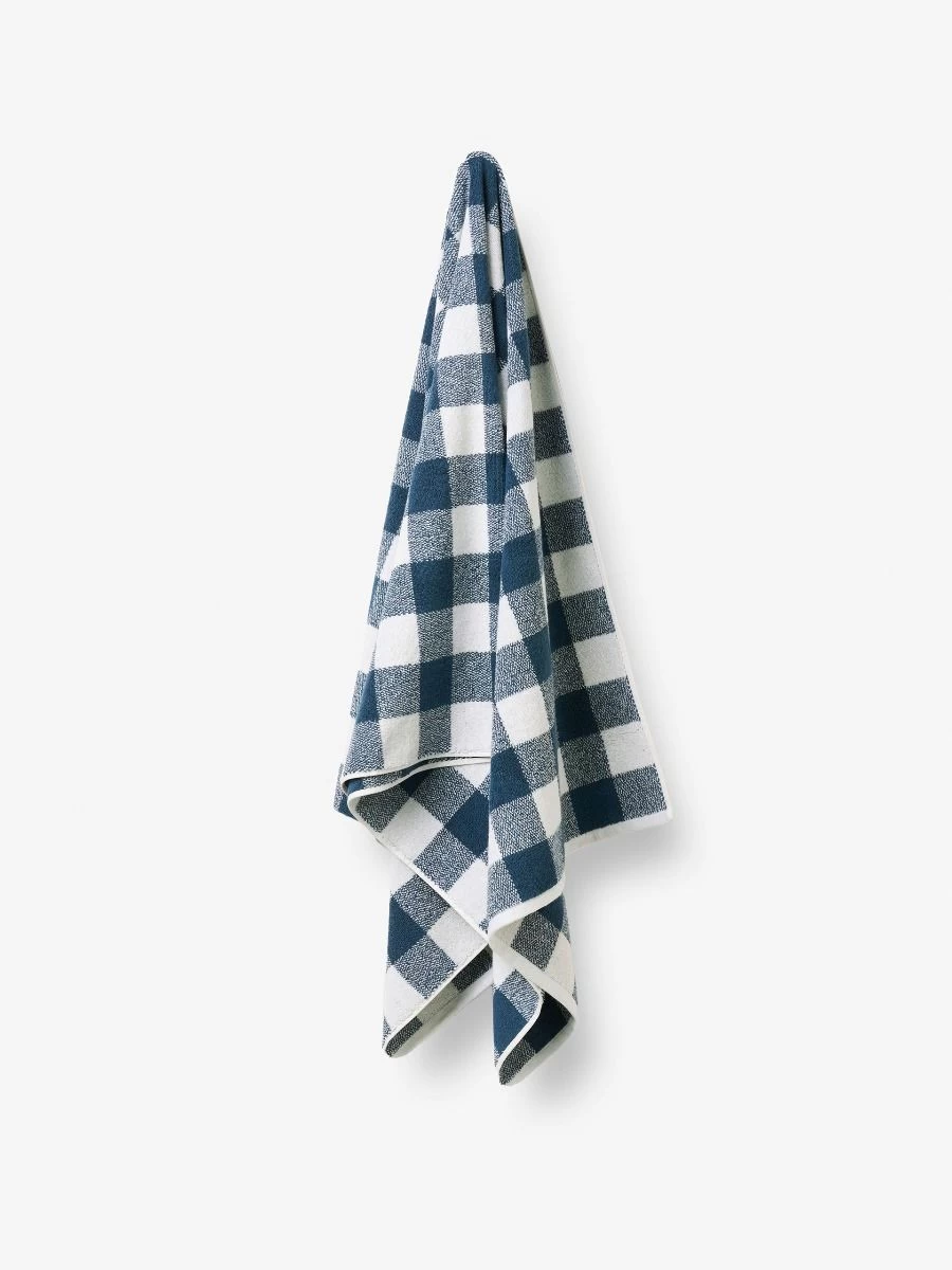 Linen House Flinders Check Navy Towel Collection