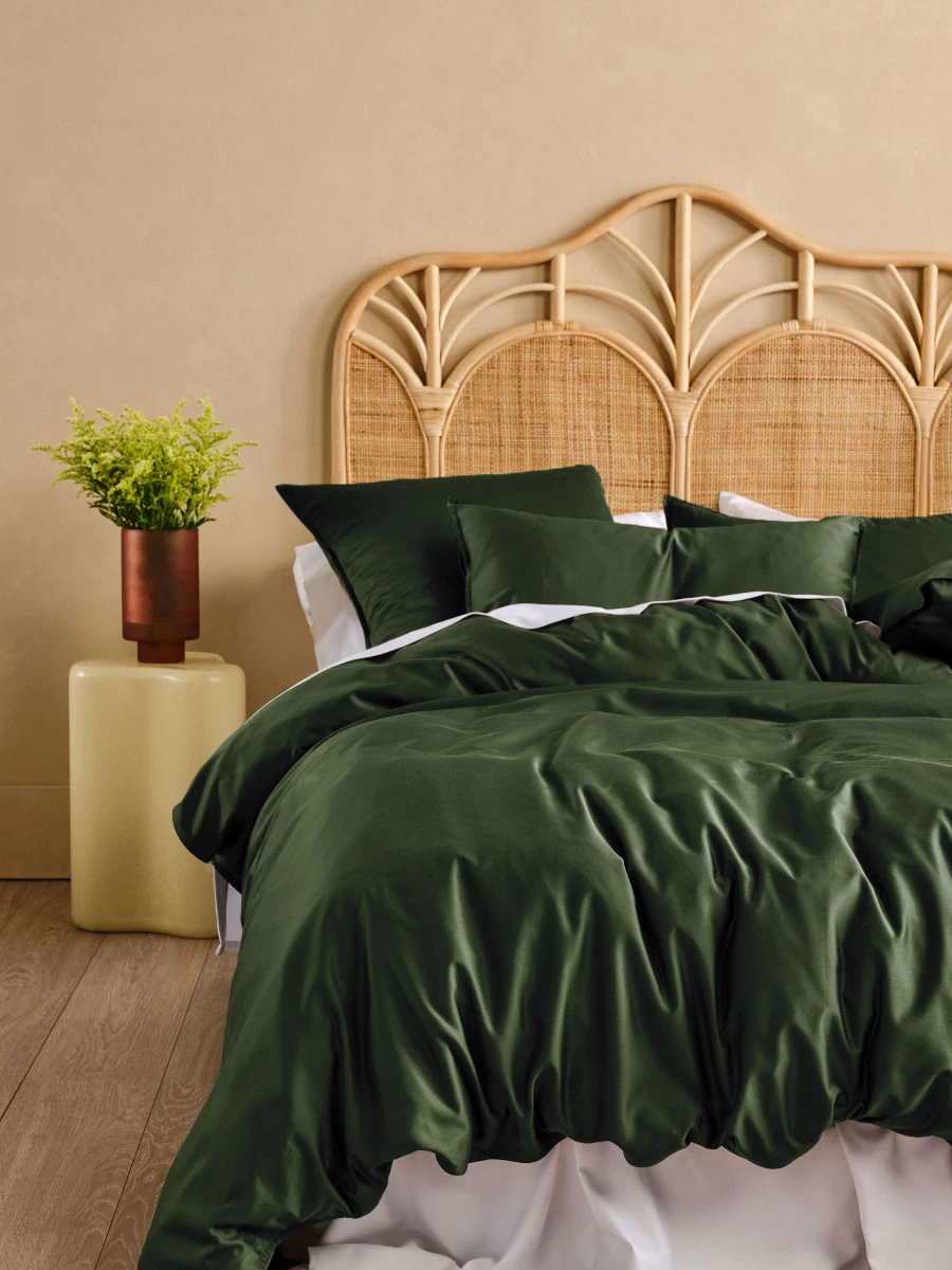 Linen House Haven Pine Bamboo Cotton 500TC Quilt Cover Set - Image 2