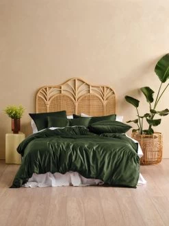 Linen House Haven Pine Bamboo Cotton 500TC Quilt Cover Set