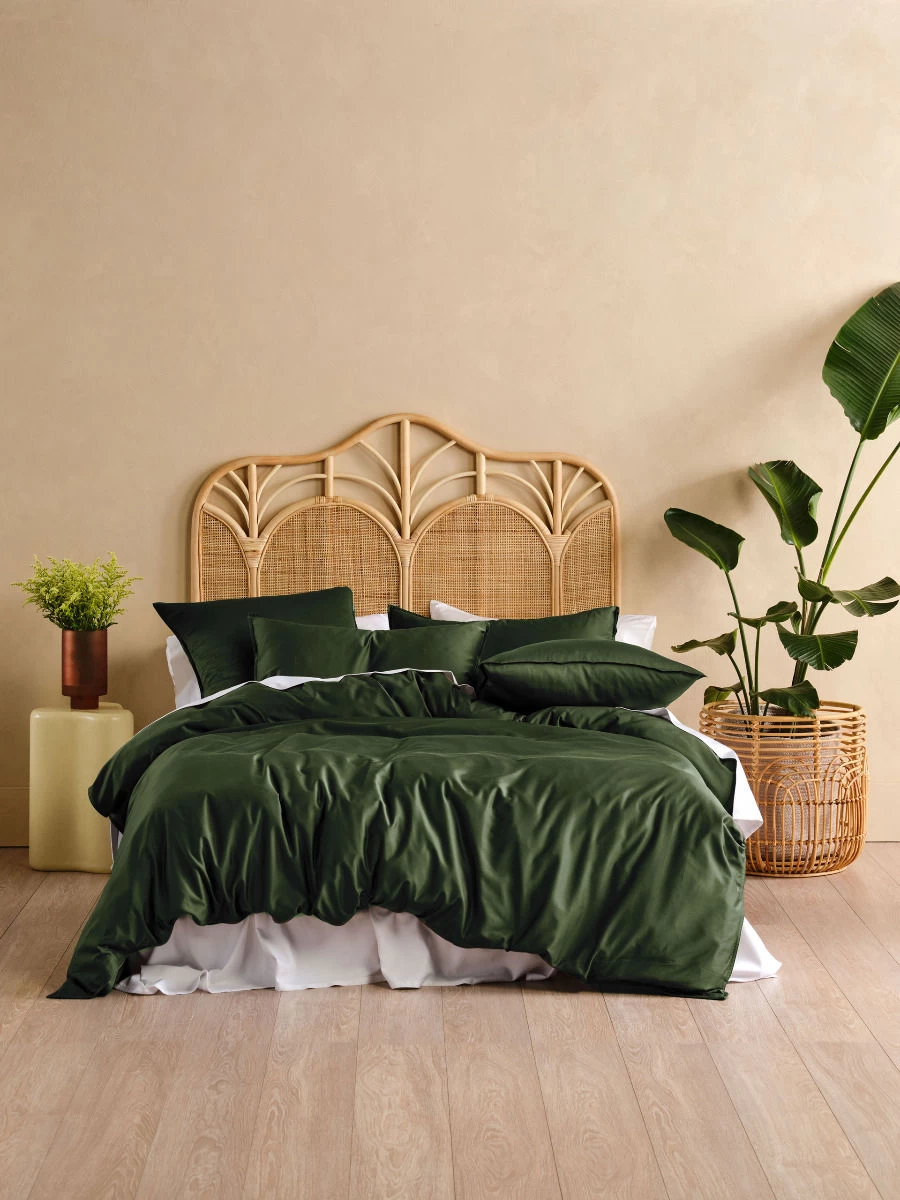 Linen House Haven Pine Bamboo Cotton 500TC Quilt Cover Set