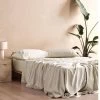 Linen House Haven Sand Bamboo Cotton 500TC Sheet Set
