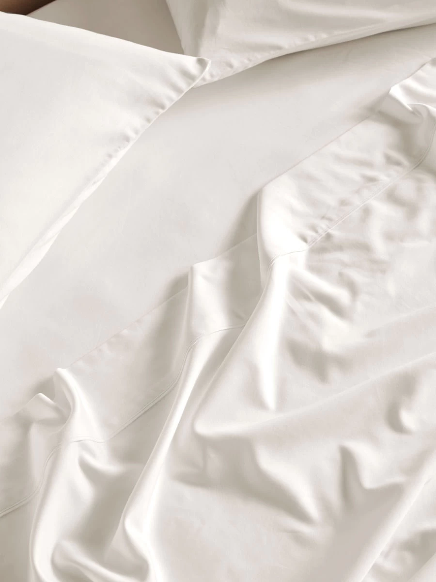 Linen House Haven White Bamboo Cotton 500TC Sheet Set - Image 2