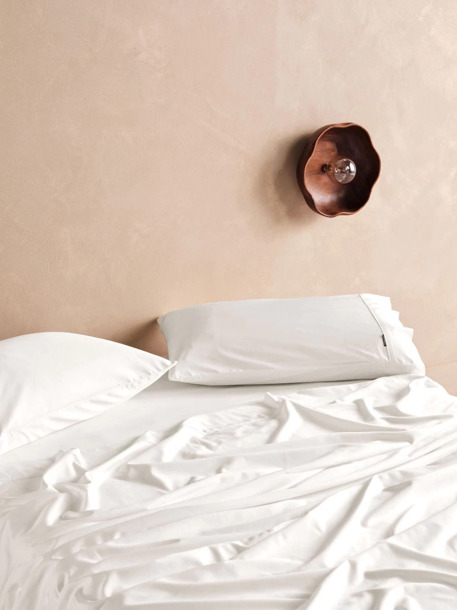 Linen House Haven White Bamboo Cotton 500TC Sheet Set - Image 3