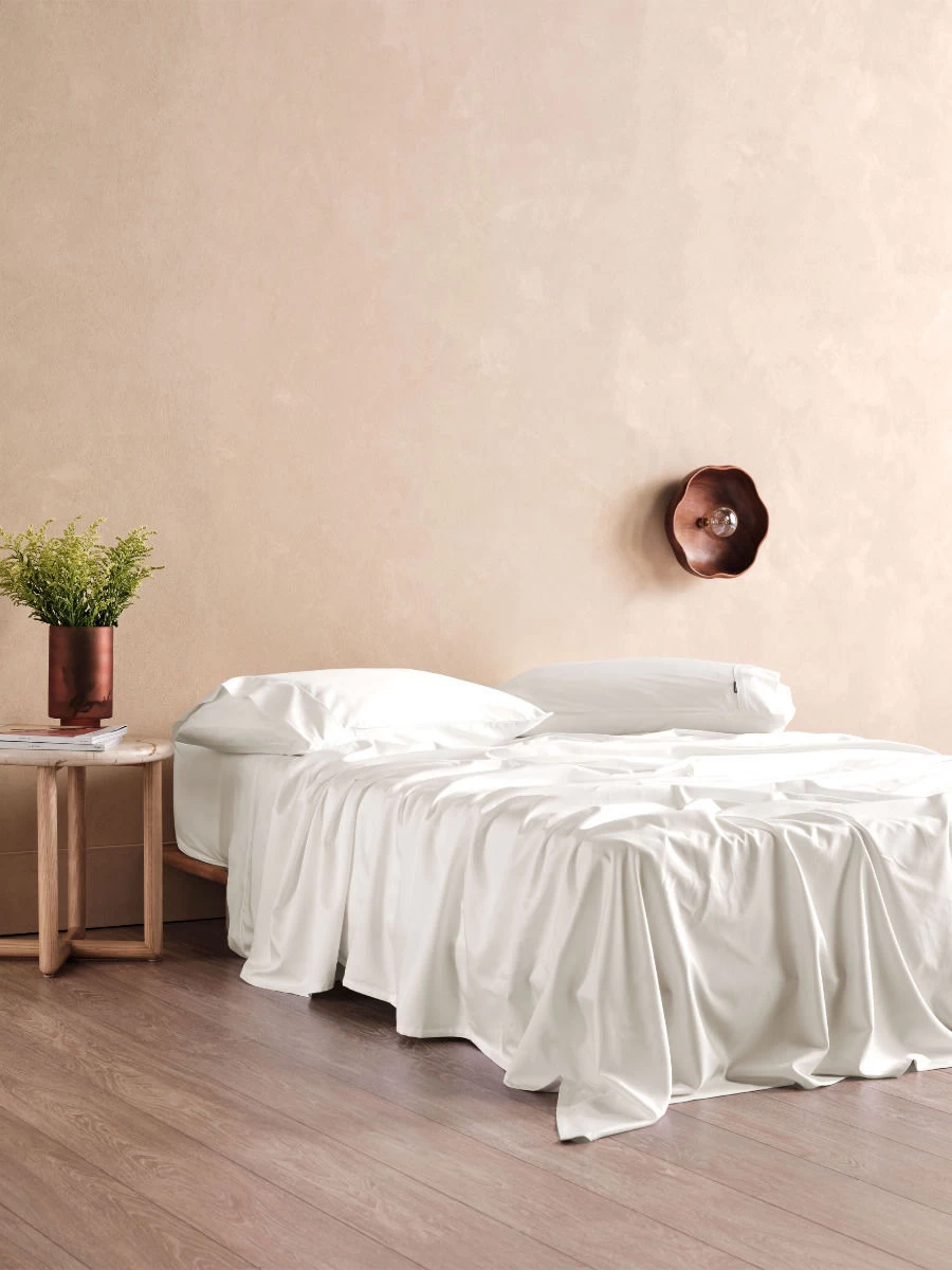 Linen House Haven White Bamboo Cotton 500TC Sheet Set