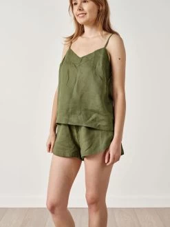 Linen House Nimes Moss Linen Cami