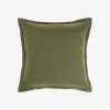 Linen House Nimes Moss Linen Tailored Cushion 48x48cm