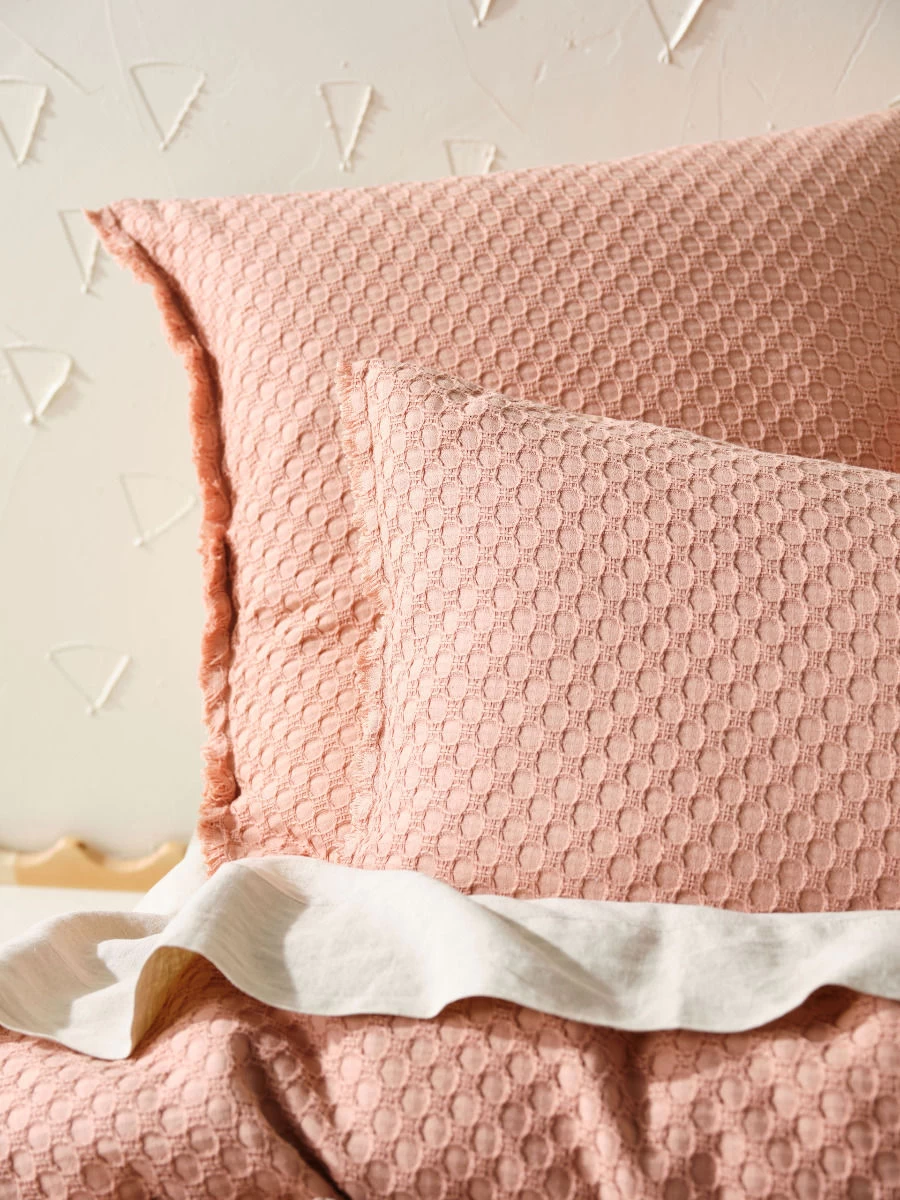 Linen House Raquelle Pink Clay European Pillowcase - Image 3