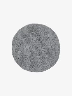 Linen House Reed Toggle Grey Circular Bath Mat - 1700 GSM