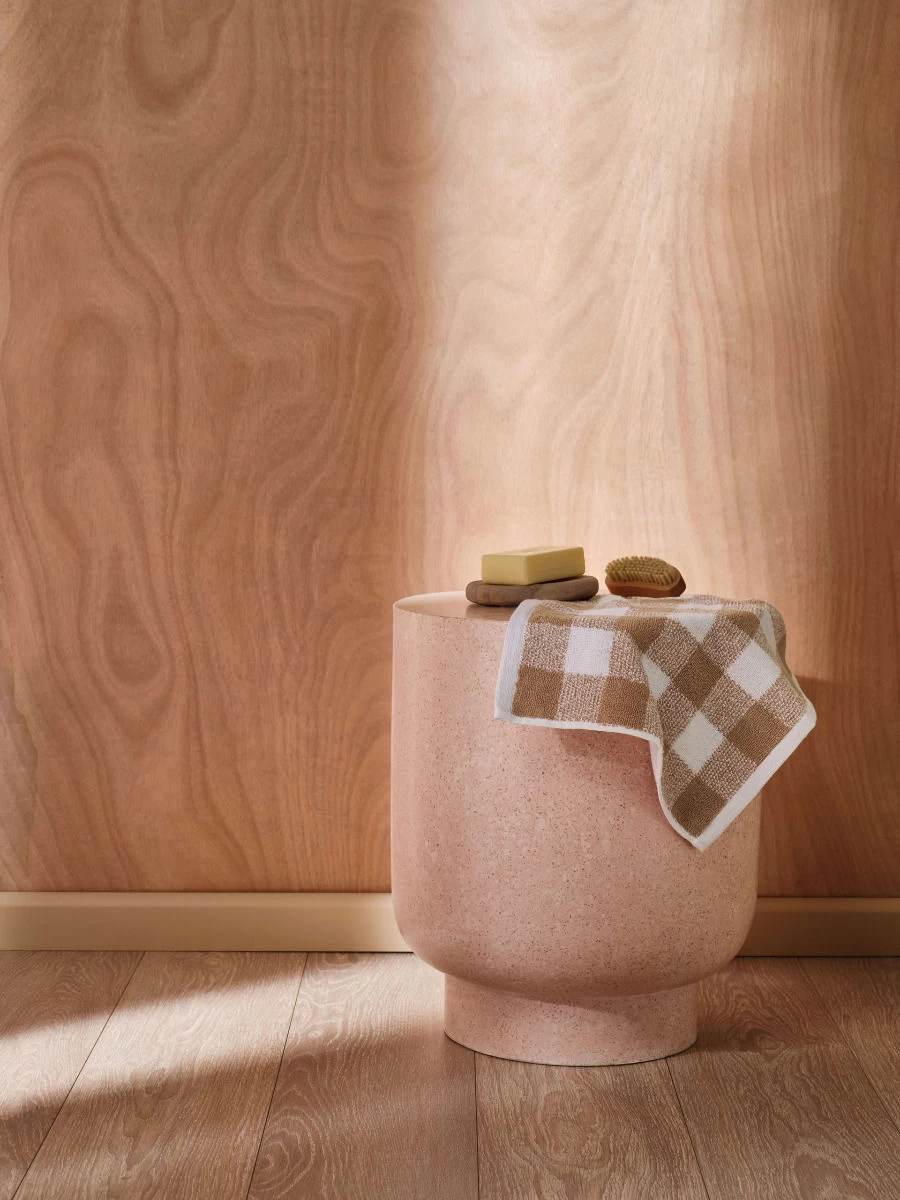 Linen House Flinders Check Praline Towel Collection - Image 3