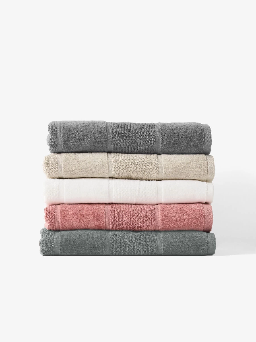 Linen House Velour Stripe Rosette Towel Collection - Image 4