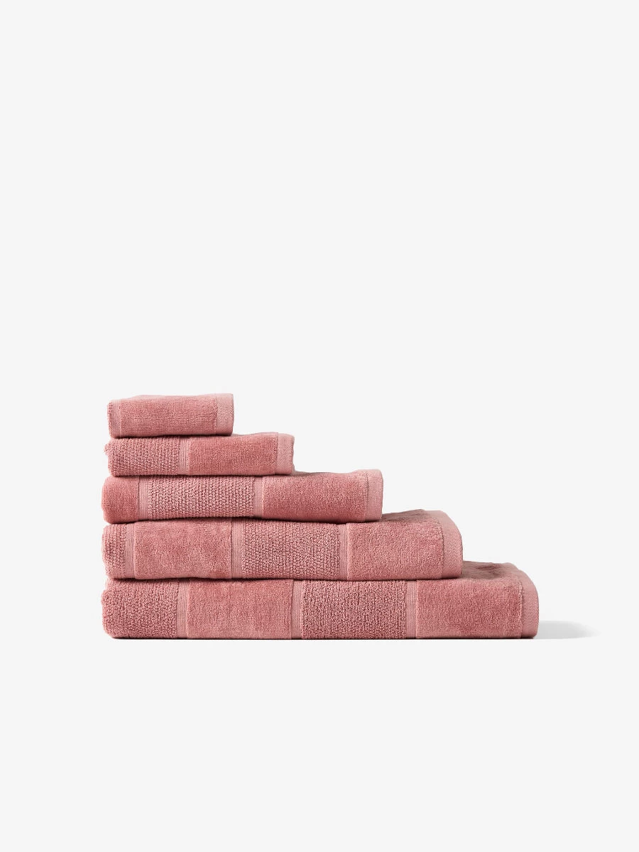 Linen House Velour Stripe Rosette Towel Collection - Image 3