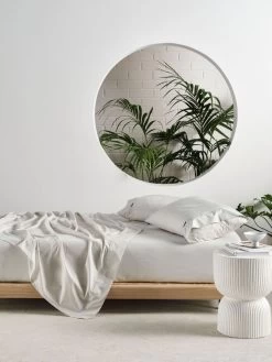 Linen House Winton 300TC Grey Cotton Percale Sheet Set