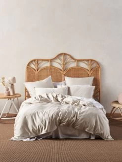 Linen House Haven Sand Bamboo Cotton 500TC Quilt Cover Set