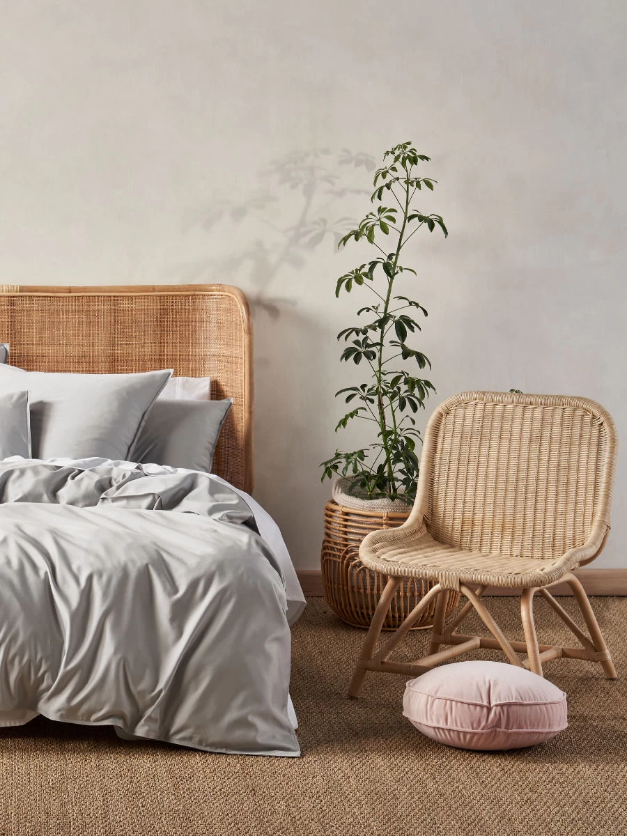 Linen House Haven Silver Bamboo Cotton 500TC Quilt Cover Set - Image 2