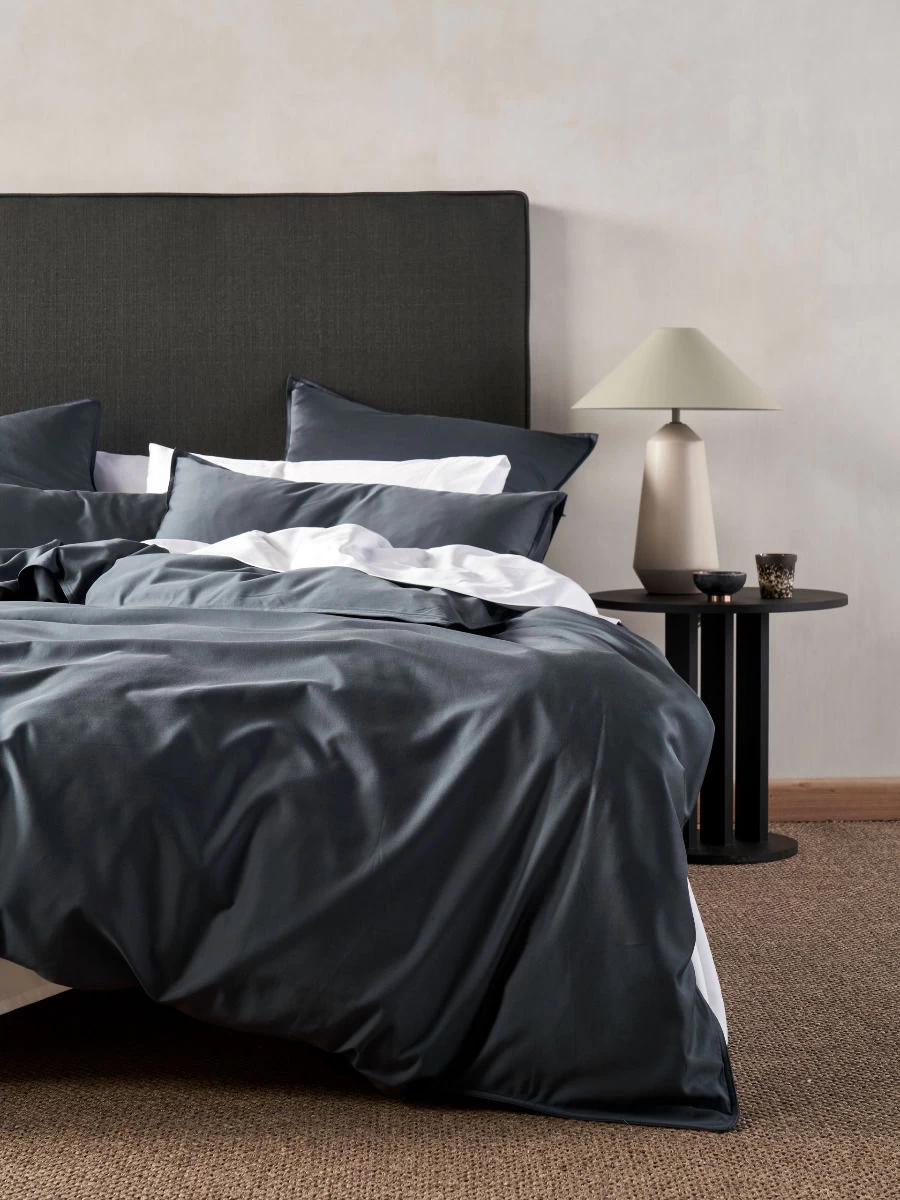 Linen House Haven Slate Bamboo Cotton 500TC Quilt Cover Set - Image 3