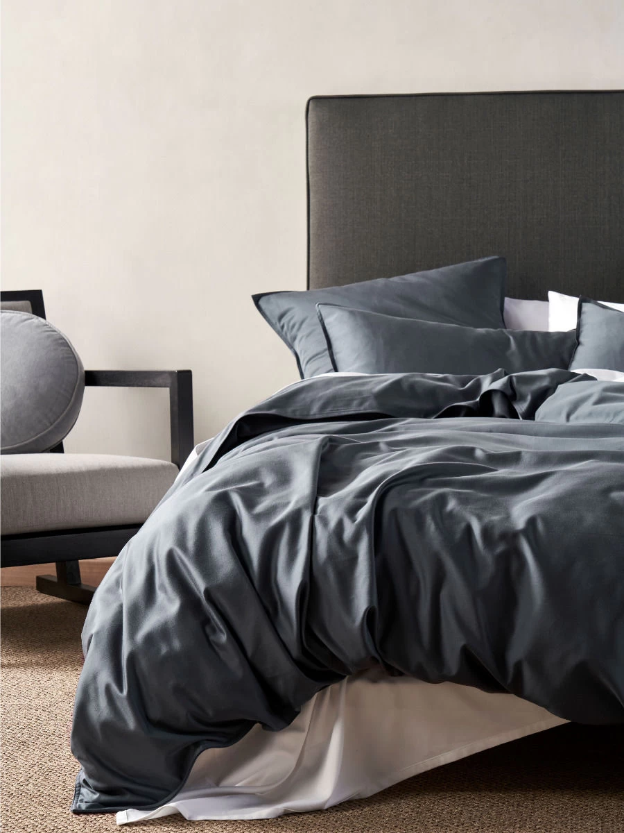 Linen House Haven Slate Bamboo Cotton 500TC Quilt Cover Set - Image 4