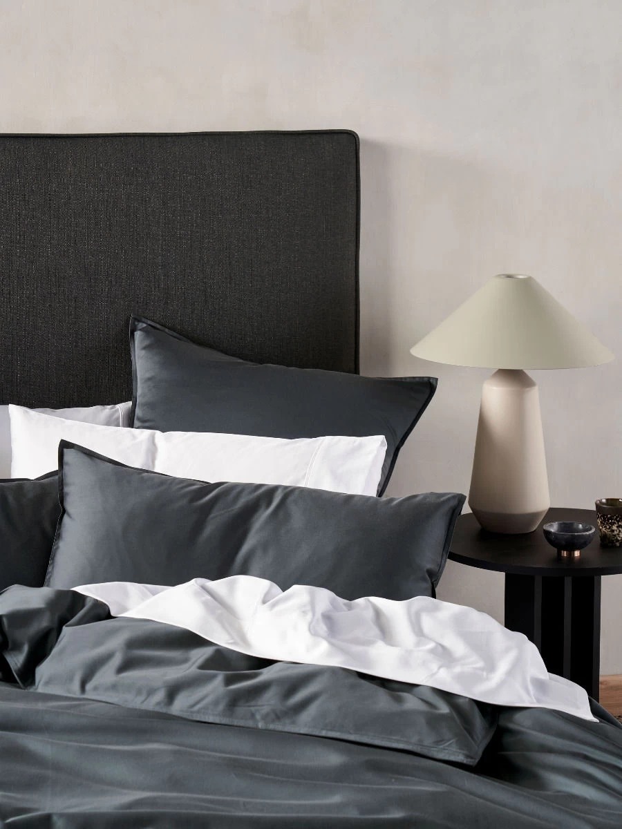 Linen House Haven Slate Bamboo Cotton 500TC Quilt Cover Set - Image 5