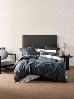 Linen House Haven Slate Bamboo Cotton 500TC Quilt Cover Set