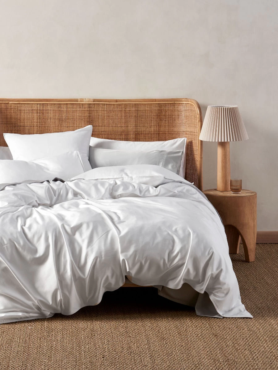 Linen House Haven White Bamboo Cotton 500TC Quilt Cover Set - Image 5