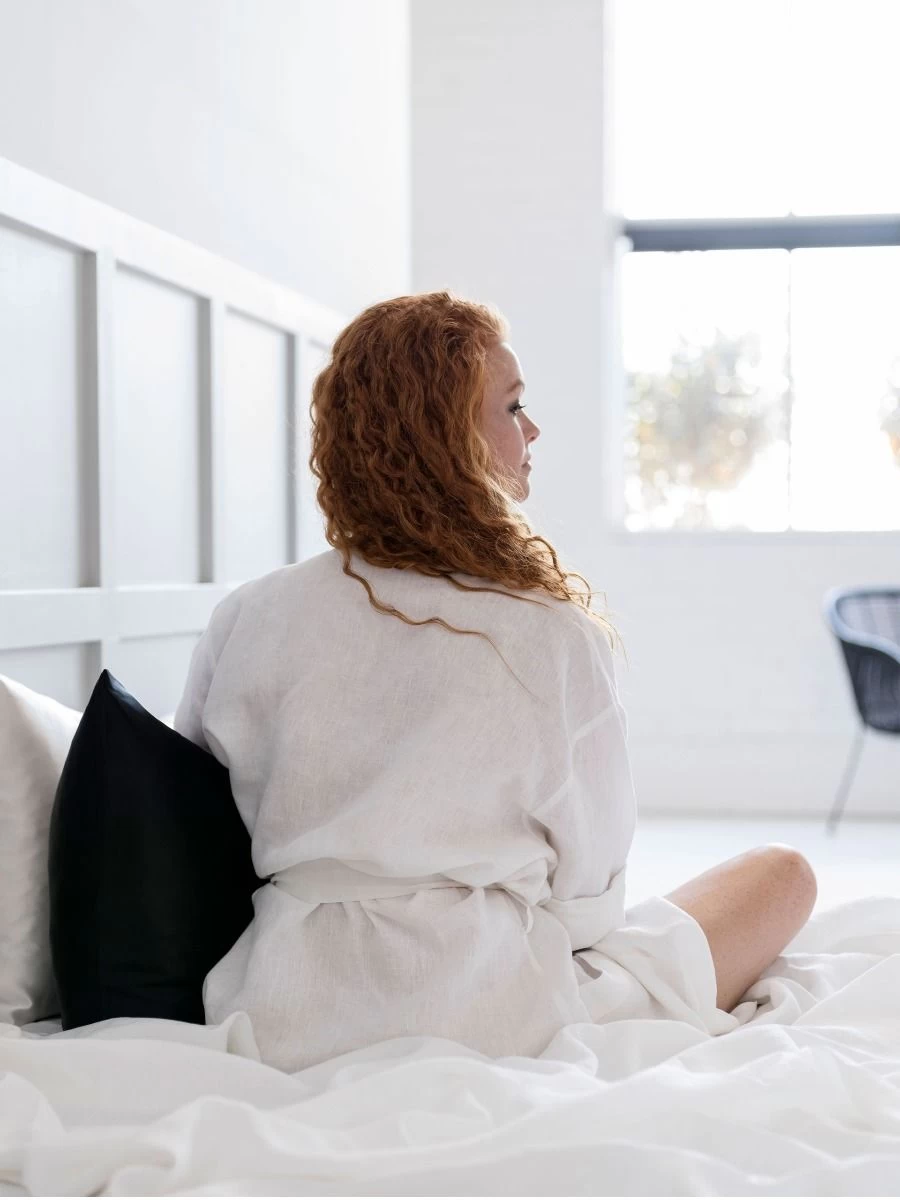 Linen House Nimes White Linen Robe - Image 6