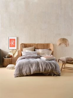 Linen House Galicia Blue-Sand Quilt Cover Set