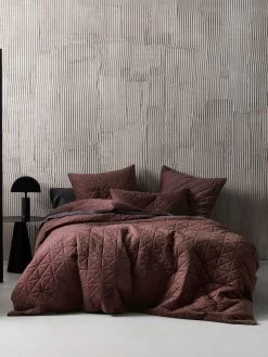Linen House Heath Chocolate Quilt Cover Set