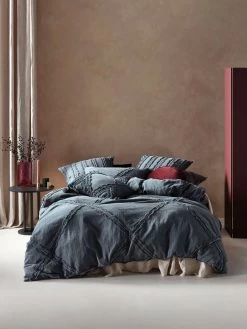 Linen House Heather Slate Quilt Cover Set