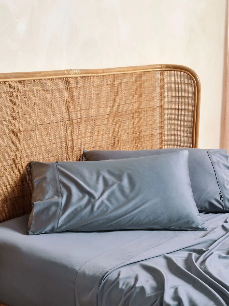 Linen House Nara Bluestone Bamboo Cotton 400TC Sheet Set - Image 2