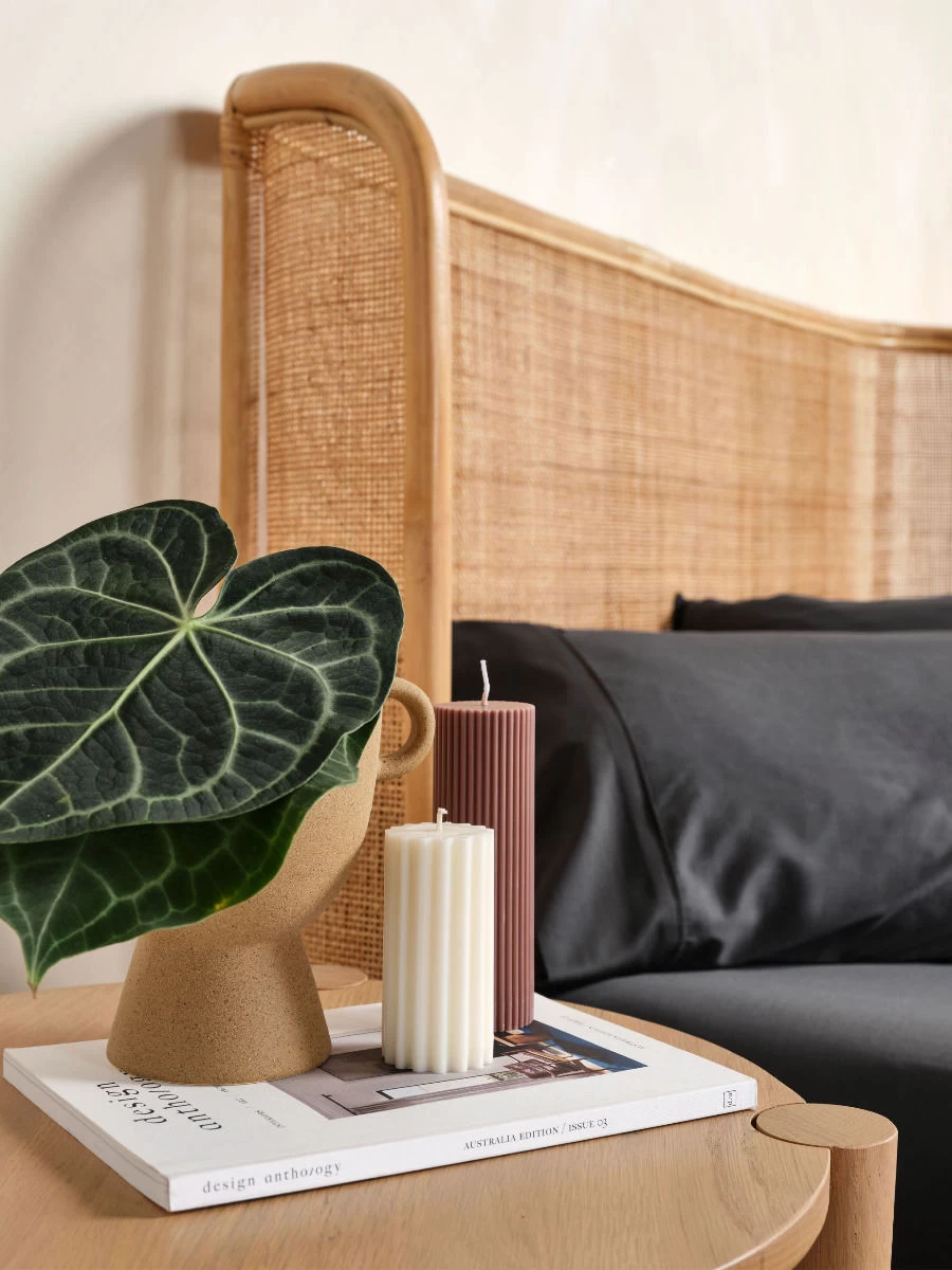 Linen House Nara Charcoal Bamboo Cotton 400TC Sheet Set - Image 3