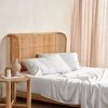 Linen House Nara White Bamboo Cotton 400TC Sheet Set