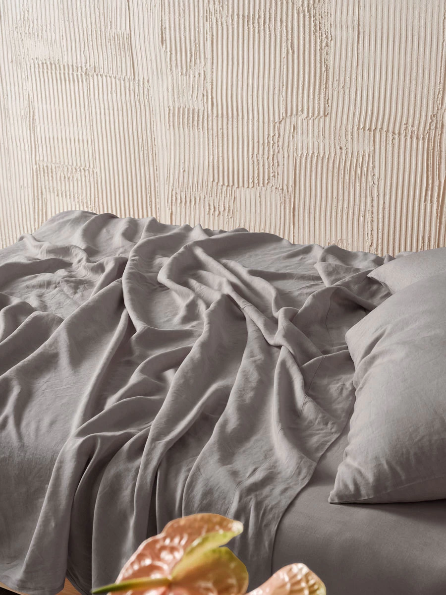 Linen House Pure Linen Ash Sheet Set - Image 3