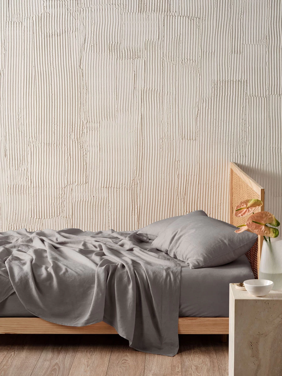 Linen House Pure Linen Ash Sheet Set
