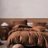 Linen House Nimes Cinnamon Linen Quilt Cover Set