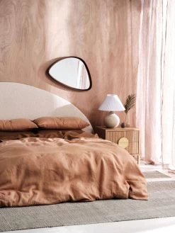 Linen House Nimes Clay Linen Quilt Cover Set