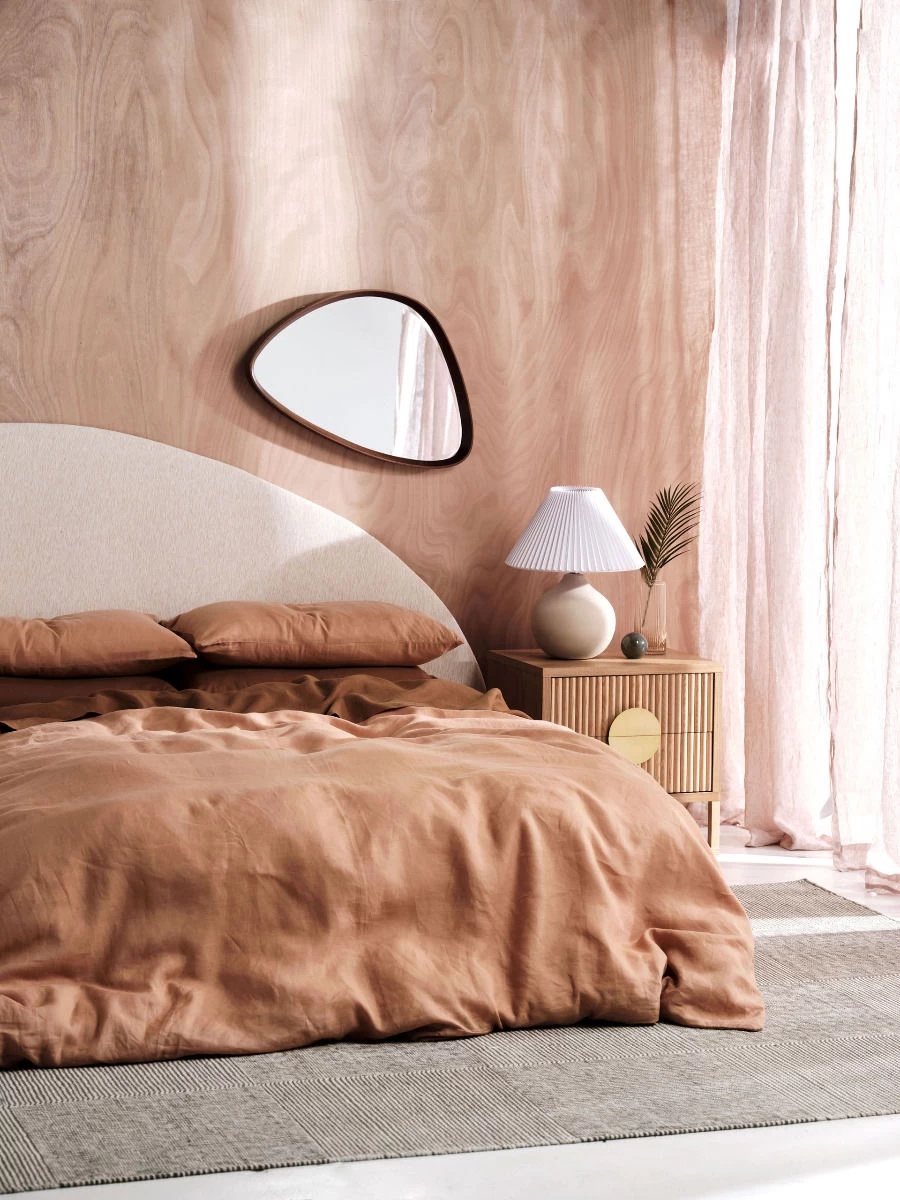 Linen House Nimes Clay Linen Quilt Cover Set