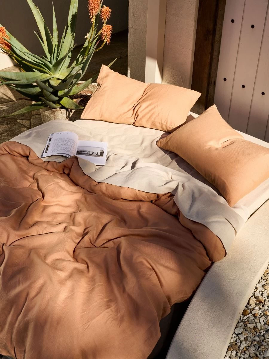 Linen House Nimes Clay Linen Quilt Cover Set - Image 4