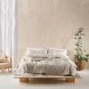 Linen House Nimes Natural Linen Coverlet