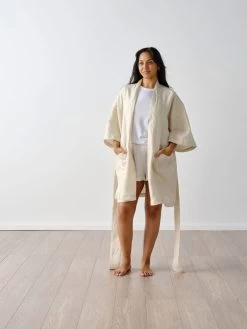 Linen House Nimes Natural Linen Short Robe