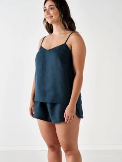 Linen House Nimes Navy Linen Cami