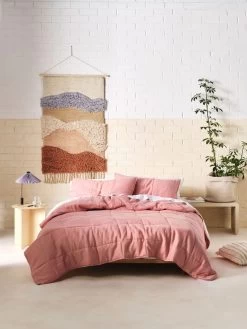 Linen House Nimes Rosette Linen Coverlet
