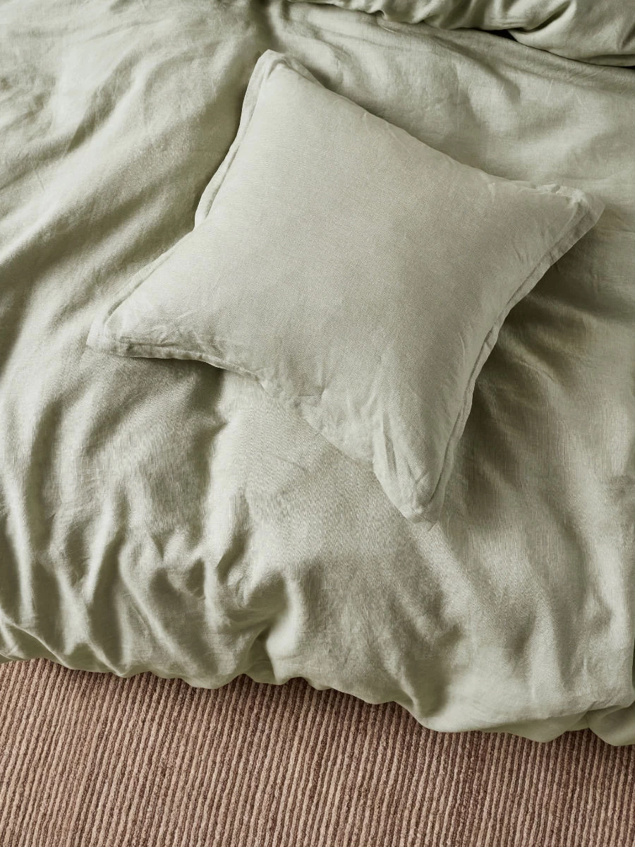 Linen House Nimes Wasabi Linen Quilt Cover Set - Image 5