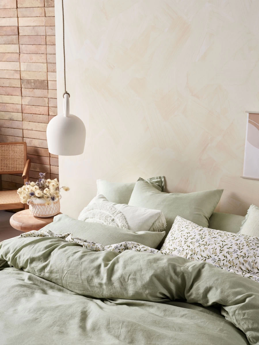 Linen House Nimes Wasabi Linen Quilt Cover Set - Image 9