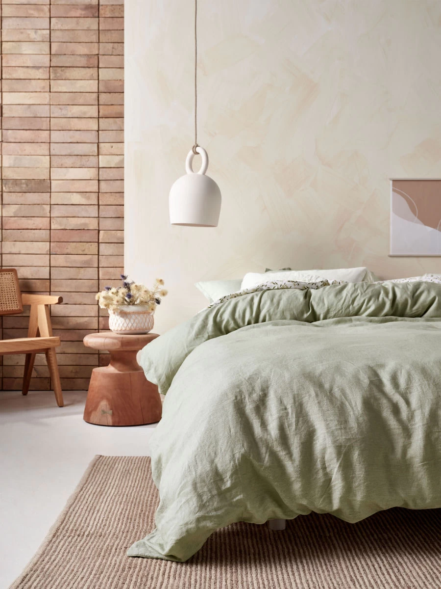 Linen House Nimes Wasabi Linen Quilt Cover Set - Image 10