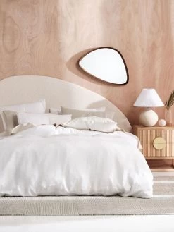 Linen House Nimes White Linen Quilt Cover Set