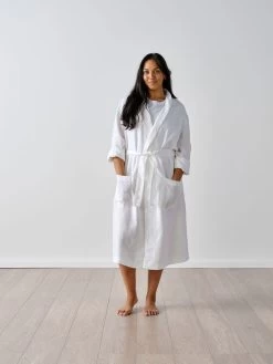 Linen House Nimes White Linen Robe